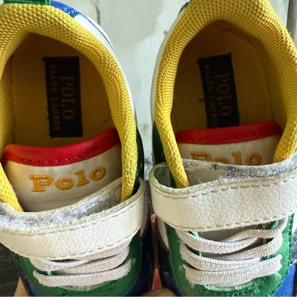 Polo by Ralph Lauren Blue and Green Sneakers High-Top Design size 7 - Picture 6 of 9